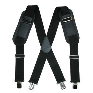 CTM Men's Elastic Work Clip-End Suspenders